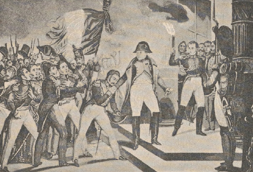 Powrót Napoleona do Tuileryów, dnia 20 marca 1815 r. Według starego sztychu.