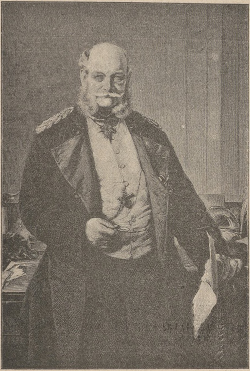 Wilhelm I, król pruski w r. 1861 (1797 † 1888). Według obrazu Pawła Btllowa.