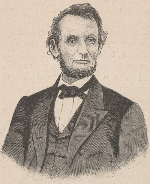Abraham Lincoln (1809 † 1865). Prezydent Stanów Zjednoczonych.