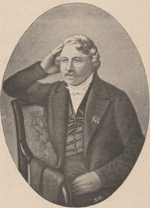 Ludwik Jakób Daguerre (1789 † 1851). Według dagerotypu z r. 1846.
