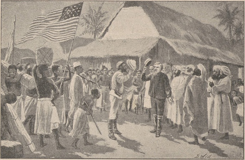 Spotkanie się Stanleya z Livingstonein w Ujiji (1871).