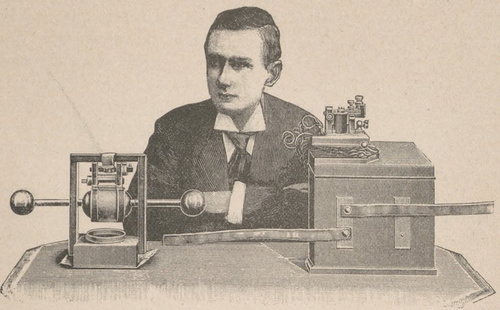 Marconi i jego telegraf bez drutu.