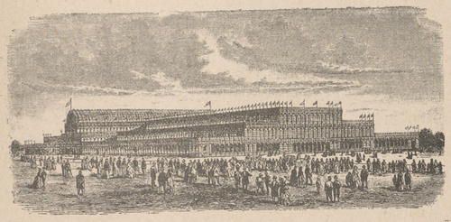 Pierwsza wystawa wszechświatowa w Londynie w r. 1851. Pałac kryształowy.
