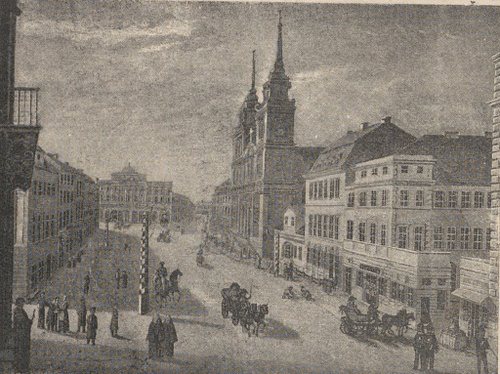 Warszawa na początku XIX wieku. Dom Staszica ze sztychów L. Meyeta.