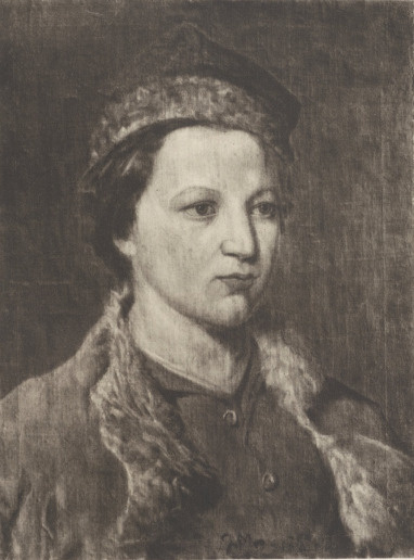 TABL. II. DZIEWCZĘ W ROGATYWCE (1857). Galeria Nar. m. Lwowa.