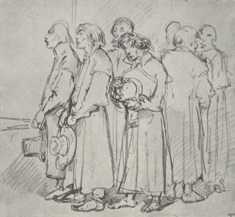 125. SZKIC DO ’’UBIORÓW W POLSCE”, RYS. OŁ. Dom Matejki, Kraków
