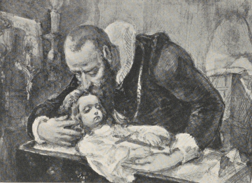 134. ŚMIERĆ URSZULKI KOCHANOWSKIEJ. SZKIC DO OBRAZU (1862).
