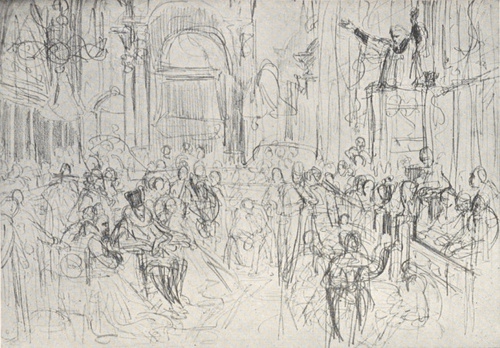 143. KAZANIE SKARGI. SZKIC II (1860/61). RYS. OŁ. Wł.: Stanisław Niesiołowski, Warszawa.