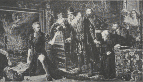 176. ALCHEMIK SĘDZIWÓJ I ZYGMUNT III (1867). Wł.: K. Eisert. Łódź