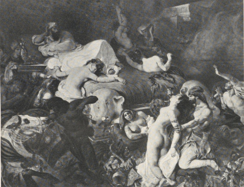 19. E. DELACROIX (1827): ŚMIERĆ SARDANAPALA. Louvre, Paryż.