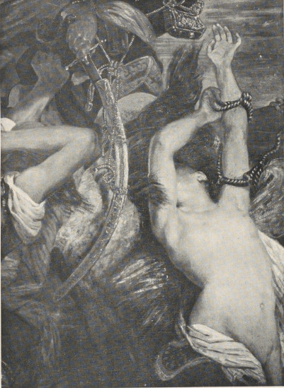 20. E. DELACROIX (1824): RZEŹ W SCIO; FRAGMENT. Louvre, Paryż.
