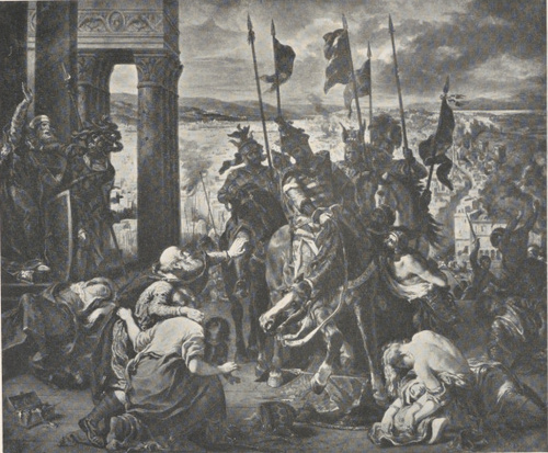 22. E. DELACROIX: WJAZD KRZYŻOWCÓW DO KONSTANTYNOPOLA. Paryż, Louvre.