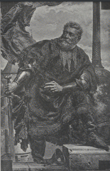 223. WACŁAW WILCZEK PODCZAS OBRONY KLASZTORU W TRZEBICACH (1876).