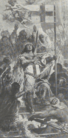 228. ŚW. LUDWIK, WYBIERAJĄCY SIĘ NA WYPRAWĘ KRZYŻOWĄ (1876). Wł.: Zofia Spokorny, Warszawa.