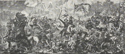 283. BITWA POD GRUNWALDEM (1878). Wł.: Tow. Zachęty Sztuk P., Warszawa.