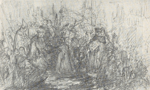 265. HOŁD PRUSKI. SZKIC I (1854/5). RYS. OŁ. Wł.: L. Berenson, Warszawa.