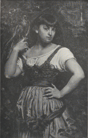 313. PORTRET HELENY Z MATEJKÓW UNIERZYSKIEJ. — DZIEWCZYNA Z KROGULCEM (1887).