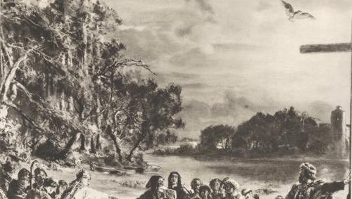 TABL. XXXII. ZAPROWADZENIE CHRZEŚCIJAŃSTWA (1888), FRAGMENT.