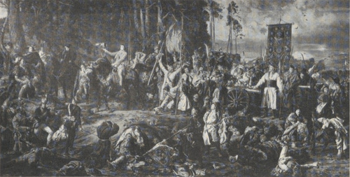 324. KOŚCIUSZKO POD RACŁAWICAMI (1888). Muzeum Narodowe, Kraków.