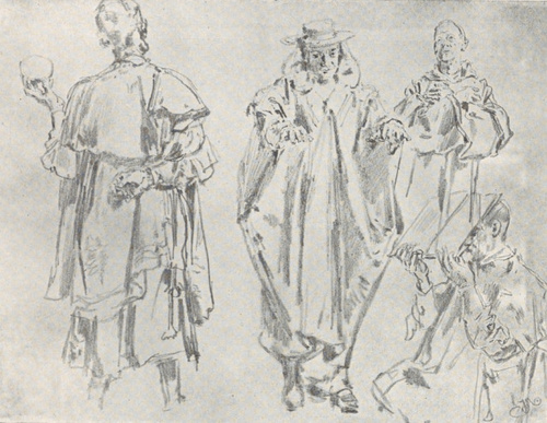 348. DO ’’ZAŚLUBIN KAZIMIERZA JAGIELLOŃCZYKA Z ELŻBIETĄ AUSTRIACKĄ: POSŁOWIE (1890). RYS. OŁ. Wł.: Leopold Wellisz, Warszawa.