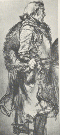 37. A. MENZEL: SZKIC DO OBRAZU ’’FRIEDRICH’S ANSPRACHE”. (Fot. P. Kleve. Berlin).”