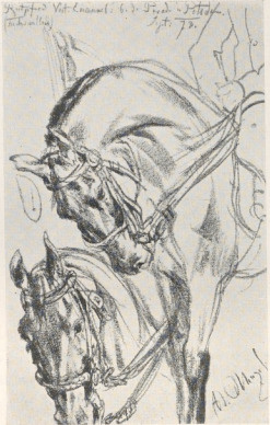 38. A. MENZEL (1873): STUDIA KONI. (Fot. F. Nitzsche, Berlin).