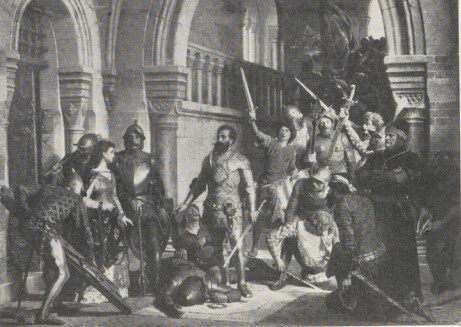 41. R. GIANNETTI: GIOV. BARBANZO I MARIA KRÓLOWA WĘG. W TWIERDZY CASTELNUOVO. Wenecja (Fot. Anderson).