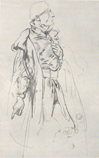 53. POSTAĆ MĘSKA. RYS. OŁ. Dom Matejki, Kraków.