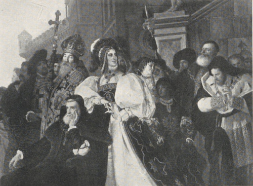 92. H. RODAKOWSKI (1872): WOJNA KOKOSZĄ, FRAGMENT. Wł.: Z. Rodakowski, Kraków.