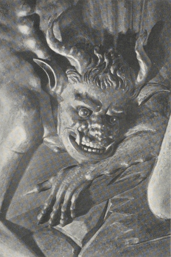 94. WIT STWOSZ: DIABEŁ (OŁTARZ MARIACKI), FRAGMENT.