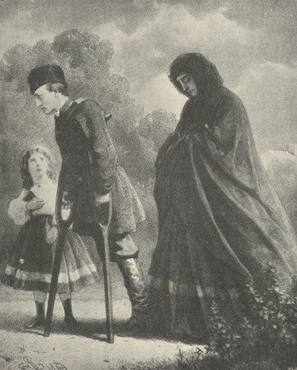 138. PO POWSTANIU, WIEDEŃ 1864. RYSUNEK KREDKĄ