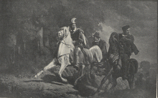148. UCIECZKA HENRYKA WALEZEGO. WIEDEŃ 1860. OLEJNY NA PŁÓTNIE