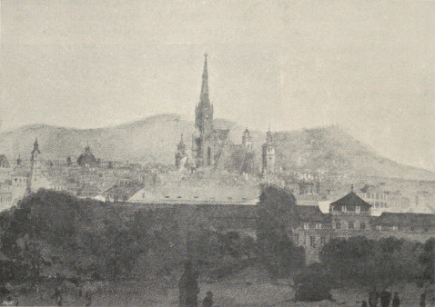 174. WIDOK WIEDNIA. 1861/2, AKWARELA