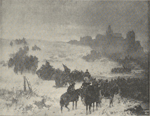 17. JÓZEF BRANDT: CZARNECKI POD KOLDYNGĄ. FRAGMENT OBRAZU OLEJNEGO