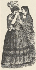 191. KOBIETY NEAPOLITAŃSKIE FRAGMENT Z DRZEWORYTU. FRAGMENT Z DRZEWORYTU W “MUSESTUNDES” 1860