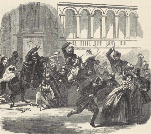 229. W. KATZLER. PLAC ZYGMUNTA III. 27 MARCA 1861 R. “MUSSESTUNDEN” 1861.