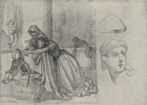 231. SZKIC DO “WDOWY” RYSUNEK OŁÓWKIEM. WIEDEŃ 1861