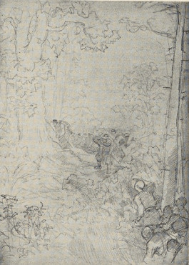 253. ZASADZKA, SZKIC OŁÓWKIEM 1864