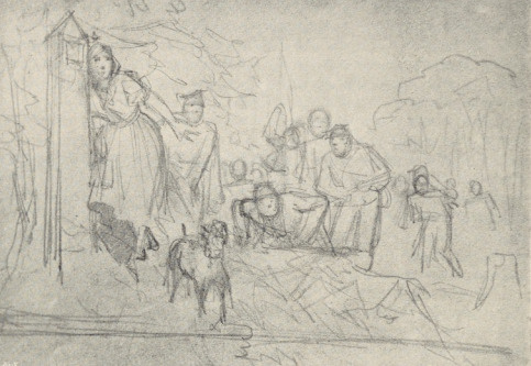 254. SZKIC DO “PRZEJŚCIA PRZEZ GRANICĘ” WIEDEŃ, 1864-5