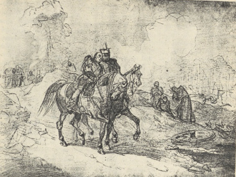 258. PO BITWIE SZKIC OŁÓWKIEM 18634