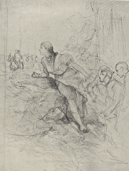 259. SZKIC OŁÓWKIEM DO “PRZEJŚCIA PRZEZ GRANICĘ” 1864-5