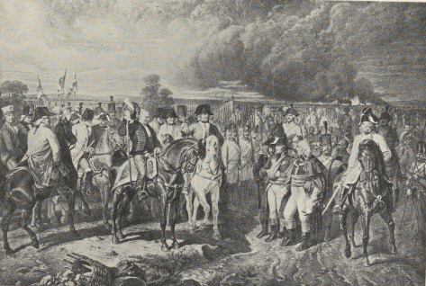 275. PODDANIE SIĘ ZAŁOGI FRANCUSKIEJ MANNHEIMU (22 LISTOPADA 1795) WIEDEŃ, 1865. LITOGRAFIA