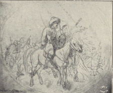 26. JULIUSZ KOSSAK. KONNICA ROSYJSKA. LWÓW 1848/49. RYSUNEK OŁÓWKIEM