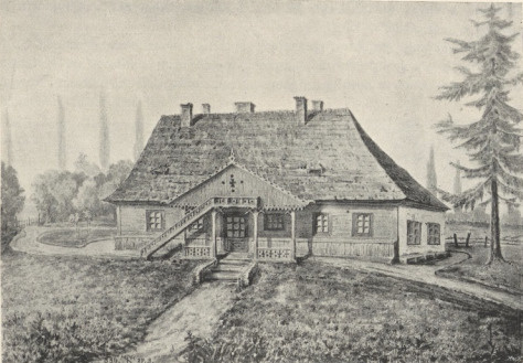 291. ST. HR. TARNOWSKI. DWOREK ŚNIATYNECKI, AKWARELA