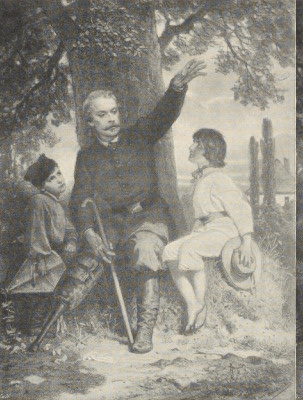 313. “SŁUCHAJCIE DZIECI!” LWÓW 1866. RYSUNEK KREDKĄ