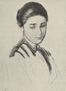 320. PORTRET PN. JANUSZKIEWICZÓWNEJ. OSIEK - PORĘBA. PAŹDZIERNIK 1866. RYSUNEK KREDKĄ