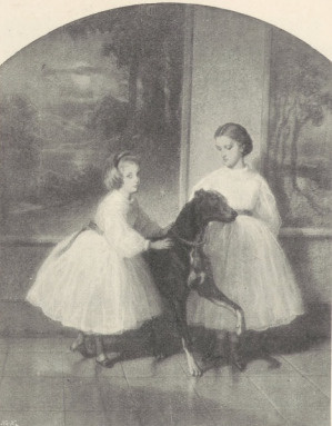 343. PORTRETY PANIEN DZIEDUSZYCKICH (HR. SZEMBEKOWEJ I P. CIEŃSKIEJ) PIENIAKI, KONIEC LIPCA 1866. RYSUNEK KREDKĄ