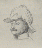 71. PORTRET AUSTRYACKIEGO JENNERAŁA. SZKIC OŁÓWKIEM