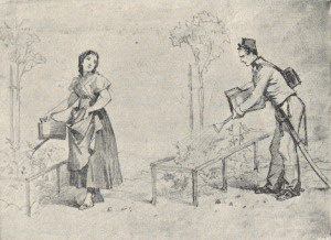 84. USŁUŻNY ORDYNANS, WIEDEŃ 1857/8, SZKIC OŁÓWKIEM