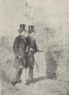85. PRZYGODY STUDENCKIE: PRZED OKNEM. WIEDEŃ 1857, RYSUNEK OŁÓWKIEM